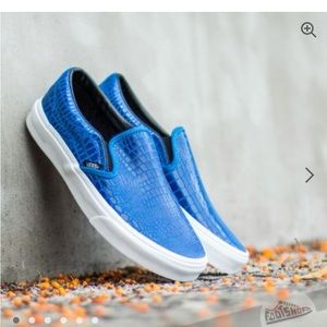 Women’s vans slip on snake leather